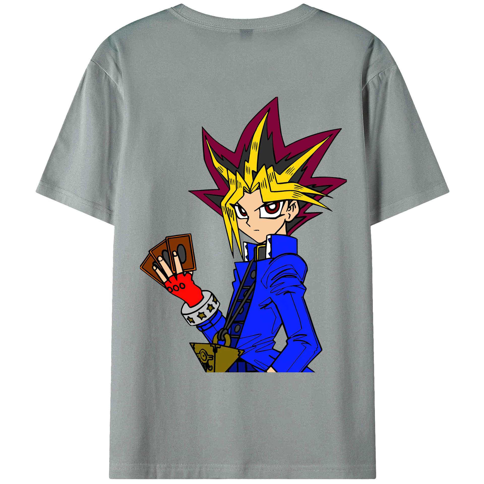（画像用） 遊☆戯☆王 Yu-Gi-Oh! 綿100％ メンズ半袖Tシャツ（バックプリント） 通気性